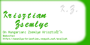 krisztian zsemlye business card